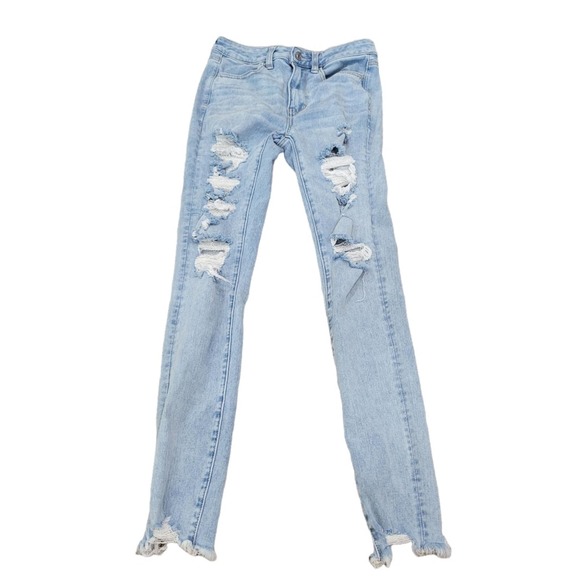 American Eagle Outfitters Denim - American eagle light wash super high rise Womens size 2 jeggings